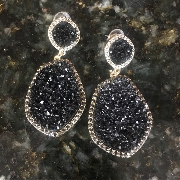 Anthro Druzy Quartz Earrings - Picture 5 of 5